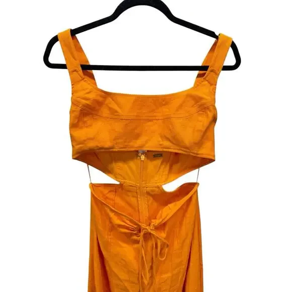 elegant orange dresses Ava Presley Simple Ruched Satin Prom Dress 47030